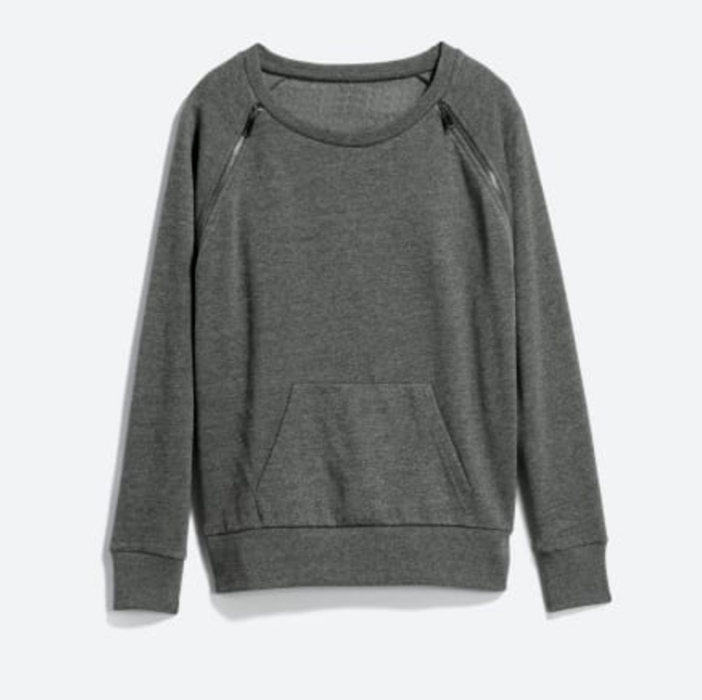 T+T | Italia Zipper Detail Knit Sweatshirt